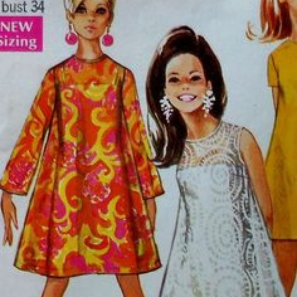 1960's Mod Lace Shift Dress